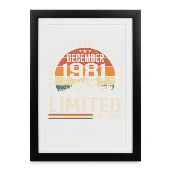 December 1981 - Framed poster (27 × 37 cm) - black - Front