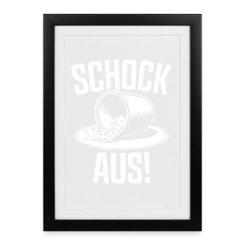 Schocken Team Schock Out! Dice Puzzle Jule - Framed poster (27 × 37 cm) - black - Front