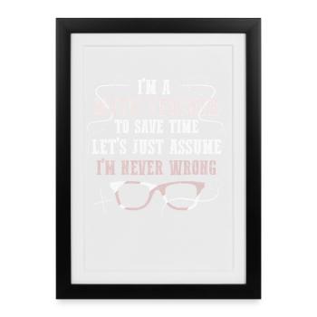 Math Teacher Geometry School Mathematics - Framed poster (27 × 37 cm) - black - Front