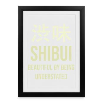 Shibui Minimalisme Épuré - Affiche encadrée (27 × 37 cm) - noir - Devant