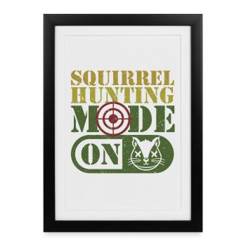 Chasseur d’écureuils Rat arboricole - Affiche encadrée (27 × 37 cm) - noir - Devant