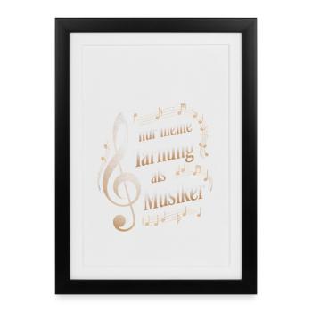 Personalization profession - my camouflage as a musician - Framed poster (27 × 37 cm) - black - Front