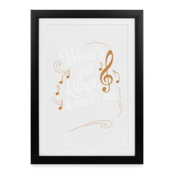 Personnalisation - Si ça sonne bien, ça s’échappe - Affiche encadrée (27 × 37 cm) - noir - Devant