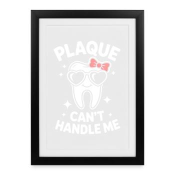 dentiste disant dent drôle dentiste cadeau - Affiche encadrée (27 × 37 cm) - noir - Devant