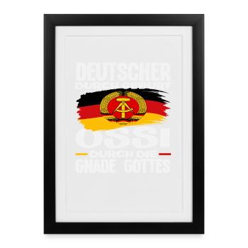 Grace of God Ossi Saying GDR Pride - Framed poster (27 × 37 cm) - black - Front