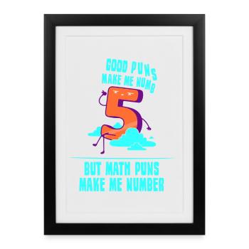 Professeur de mathématiques École de géométrie Mathématiques - Affiche encadrée (27 × 37 cm) - noir - Devant