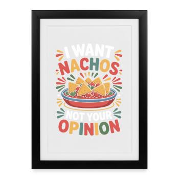 Tortilla Taco Nachos mexicains - Affiche encadrée (27 × 37 cm) - noir - Devant
