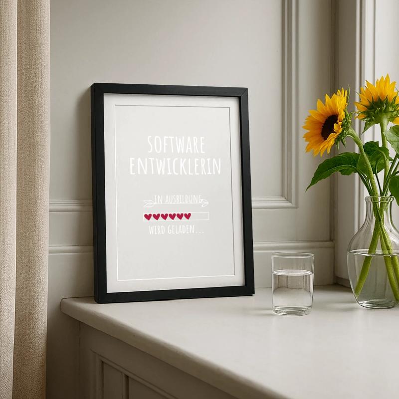 Software Developer Computer Science Studies Profession Framed poster (27 × 37 cm)