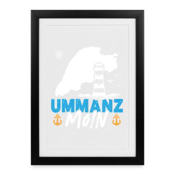 Baltic Sea Holiday UMMANZ MOIN Funny - Framed poster (27 × 37 cm) - black - Front