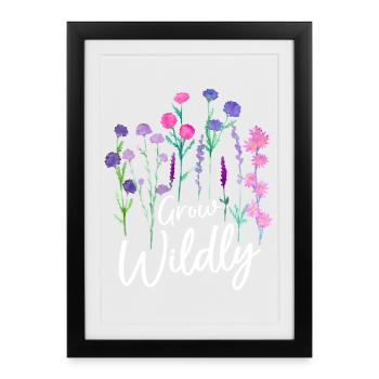 Wax Wildflower Design - Framed poster (27 × 37 cm) - black - Front