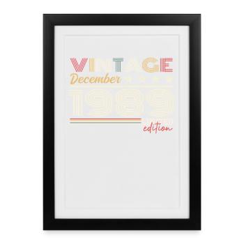 Cadeau Décembre 1989 - Affiche encadrée (27 × 37 cm) - noir - Devant