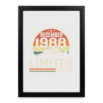 December 1988 - Framed poster (27 × 37 cm) - black - Front