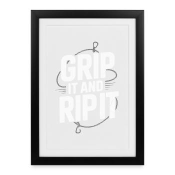 Rock Climbing Mountain Climb Carabiner Bouldering - Framed poster (27 × 37 cm) - black - Front