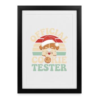 Christmas Dog Humor - Framed poster (27 × 37 cm) - black - Front