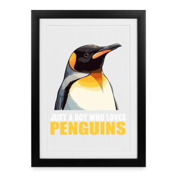 Pingouins Pingouin - Affiche encadrée (27 × 37 cm) - noir - Devant