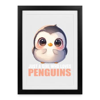 Pingouins Pingouin - Affiche encadrée (27 × 37 cm) - noir - Devant
