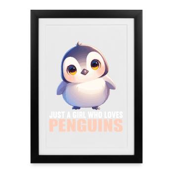 Pingouins Pingouin - Affiche encadrée (27 × 37 cm) - noir - Devant