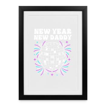 Sexe Révélation Réveillon Nouvel An Nouvel An - Affiche encadrée (27 × 37 cm) - noir - Devant
