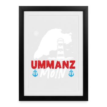 Baltic Sea Holiday UMMANZ MOIN Funny - Framed poster (27 × 37 cm) - black - Front