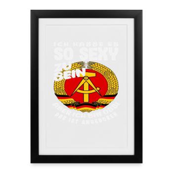 Ossi Sexy Adult Humor East Germany Saying - Framed poster (27 × 37 cm) - black - Front