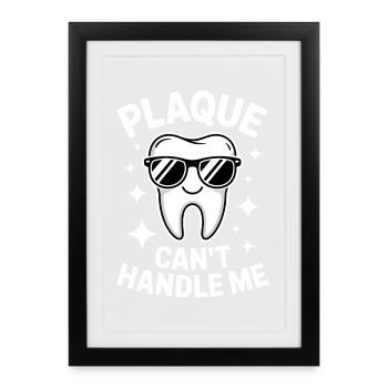 dentiste disant dent drôle dentiste cadeau - Affiche encadrée (27 × 37 cm) - noir - Devant