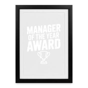 Manager of the Year Award - Framed poster (27 × 37 cm) - black - Front