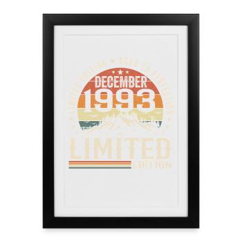 December 1993 - Framed poster (27 × 37 cm) - black - Front