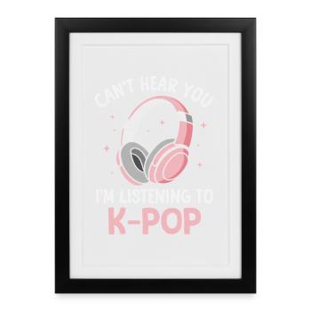 K-Pop Korean Pop Music Korean Pop Music - Framed poster (27 × 37 cm) - black - Front