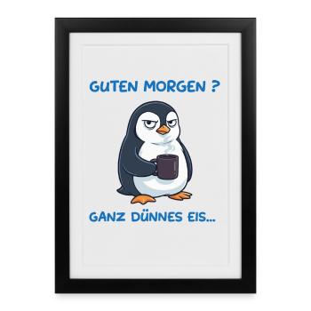 Humeur de glace mince - Affiche encadrée (27 × 37 cm) - noir - Devant