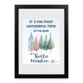 It's the Most Wonderful Time of the Year – Winter - Framed poster (27 × 37 cm) - black - Front