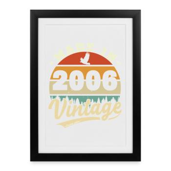 20 Years 2006 Vintage Retro Birthday Gift - Framed poster (27 × 37 cm) - black - Front