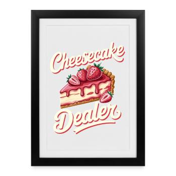 Gâteau - Affiche encadrée (27 × 37 cm) - noir - Devant