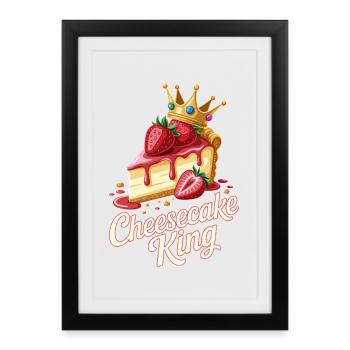 Gâteau - Affiche encadrée (27 × 37 cm) - noir - Devant