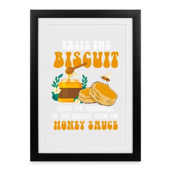 Biscuit au miel Délice d’abeille - Affiche encadrée (27 × 37 cm) - noir - Devant
