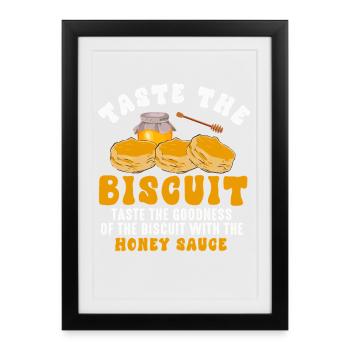 Biscuit au miel Matin - Affiche encadrée (27 × 37 cm) - noir - Devant