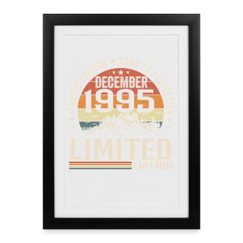 December 1995 - Framed poster (27 × 37 cm) - black - Front