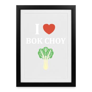 J Adore Bok Choy Graphic - Framed poster (27 × 37 cm) - black - Front