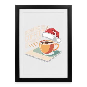 Humour de bureau de Noël - Affiche encadrée (27 × 37 cm) - noir - Devant