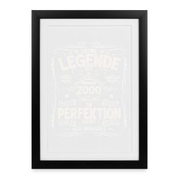 25th Birthday Legend November Vintage 2000 - Framed poster (27 × 37 cm) - black - Front