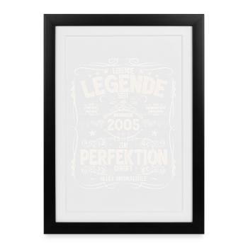 20ème Anniversaire Légende Novembre Millésime 2005 - Affiche encadrée (27 × 37 cm) - noir - Devant