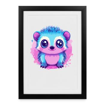 Colorful cuddly monster - Framed poster (27 × 37 cm) - black - Front