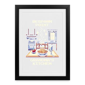 Respawn Point | Grandmother's Kitchen Love - Framed poster (27 × 37 cm) - black - Front