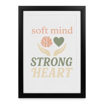 Sensibilisation à la santé mentale, - Affiche encadrée (27 × 37 cm) - noir - Devant