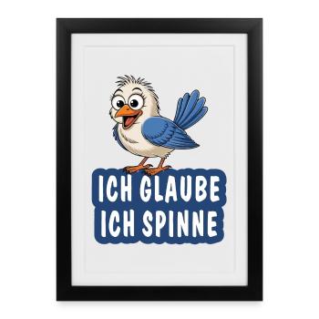 JE PENSE QUE JE SUIS FOU - Affiche encadrée (27 × 37 cm) - noir - Devant