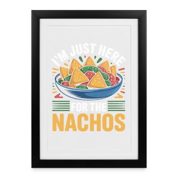 Tortilla Taco Nachos mexicains - Affiche encadrée (27 × 37 cm) - noir - Devant
