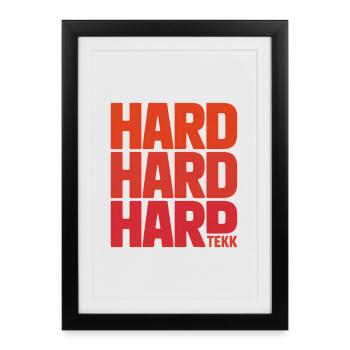 Hardtekk Tekke Allemagne de l’Est - Affiche encadrée (27 × 37 cm) - noir - Devant