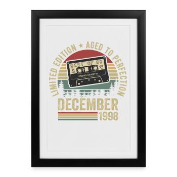 Décembre 1998 - Anniversaire Décembre 1998 - Affiche encadrée (27 × 37 cm) - noir - Devant