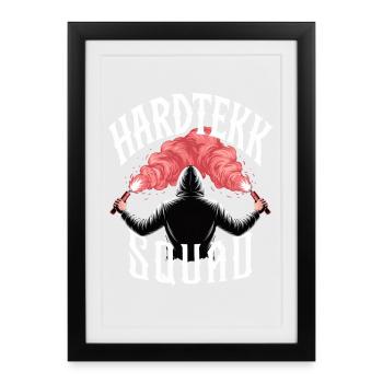 Hardtekk Squad Tekke Allemagne de l’Est - Affiche encadrée (27 × 37 cm) - noir - Devant