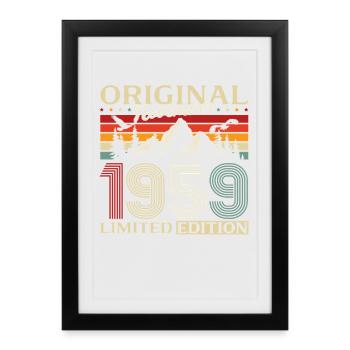 66th Birthday Original November Vintage 1959 - Framed poster (27 × 37 cm) - black - Front