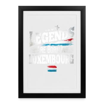Luxembourg Birthday - Framed poster (27 × 37 cm) - black - Front